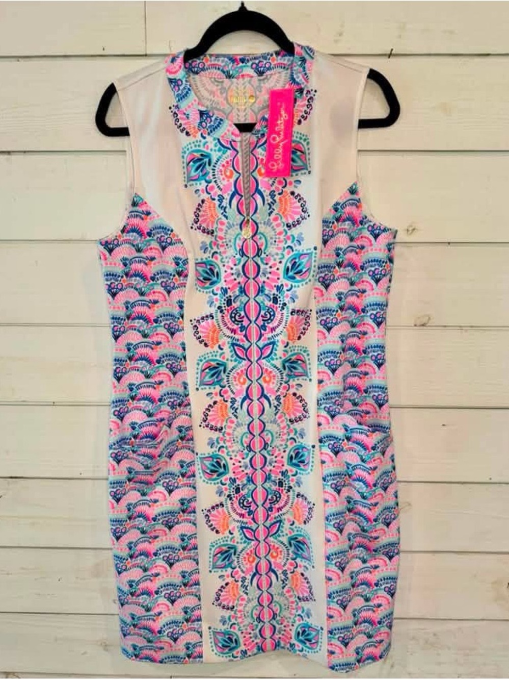 Lilly Pulitzer Pink & Blue Printed Midi Dress